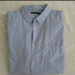 Men's Blue Polka Dot Shirt
